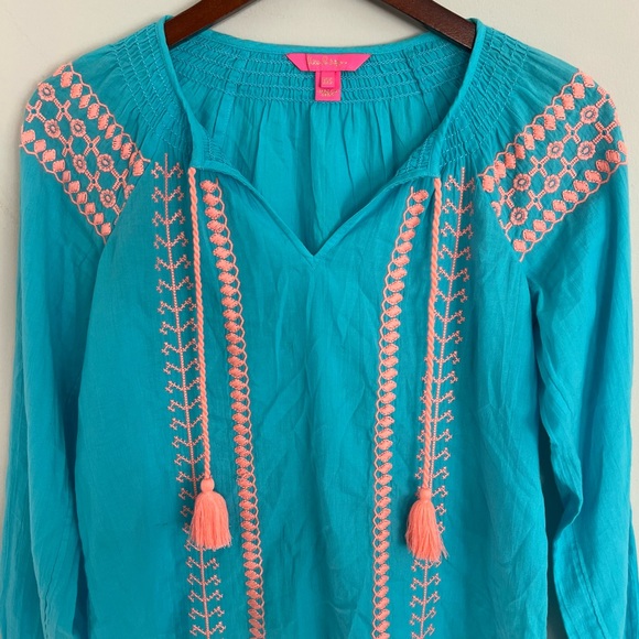 Lilly Pulitzer Women’s Bermuda Blu Lara Top. - Picture 5 of 12